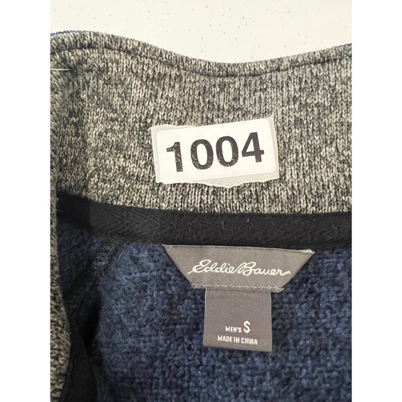 Eddie Bauer Men's Radiator Fleece 1/4 Zip Navy Heather Pullover Sweater Size S - Picture 8 of 8